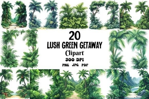 Download Lush Green Getaway Clipart Set - Premium Resources